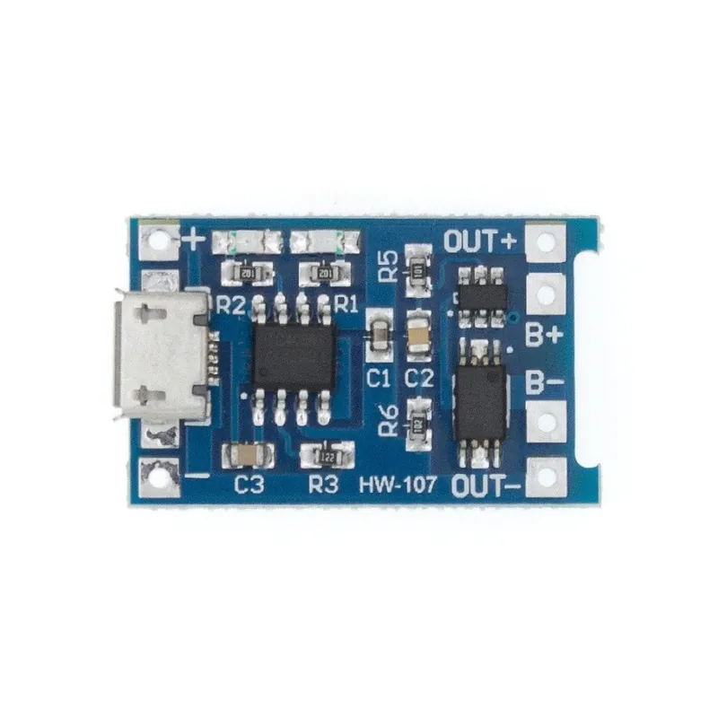 TP4056 modul - 5db TP4056 5V 1A mikro USB 18650 lítium akkumulátor töltőtábla töltő modul védelem kettős funkciók Népszerű