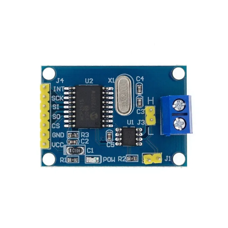 Szín: MCP2515 modul - MCP2515 CAN busz modulkártya TJA1050 vevő SPI 51 MCU ARM vezérlőhöz Biztonságos fizetés