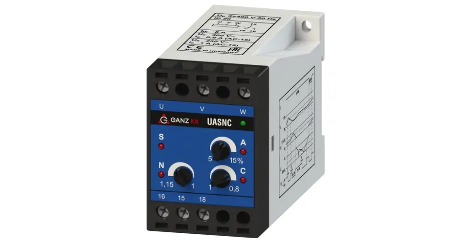 Bestseller Feszültségvédelmi relé 3F aszimmetria/sorrend/növekedés/csökkenés 1A/230V 740-8070-515 Ganz KK