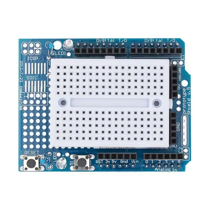 Olcsóbb Szín: UNO Proto Shield - Smart Electronics UNO Proto Shield prototípus bővítőkártya SYB-170 mini kenyérpanellel UNO