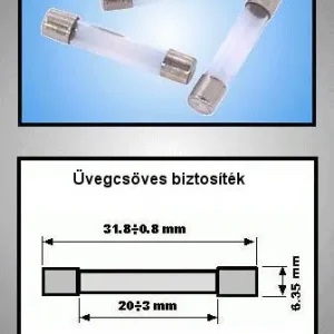 Legjobb ár Biztosíték 250mA 6,3x32mm lassú