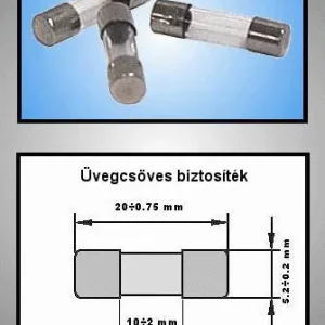 Biztosíték 500mA 5x20mm gyors üveg 250V Outlet
