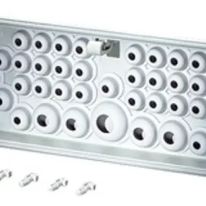 Akciós ár Zárófedél membrános kábelbevezetőkkel 300mmx 25mmx 100mm műanyag szürke Mi FP 38 Hensel