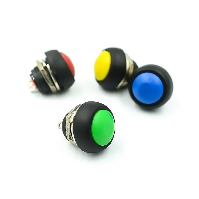 Szuper akció Kék - 10PCS / LOT 12 mm-es vízálló pillanatnyi nyomógombos kapcsoló KI- (BE) Ön visszatér