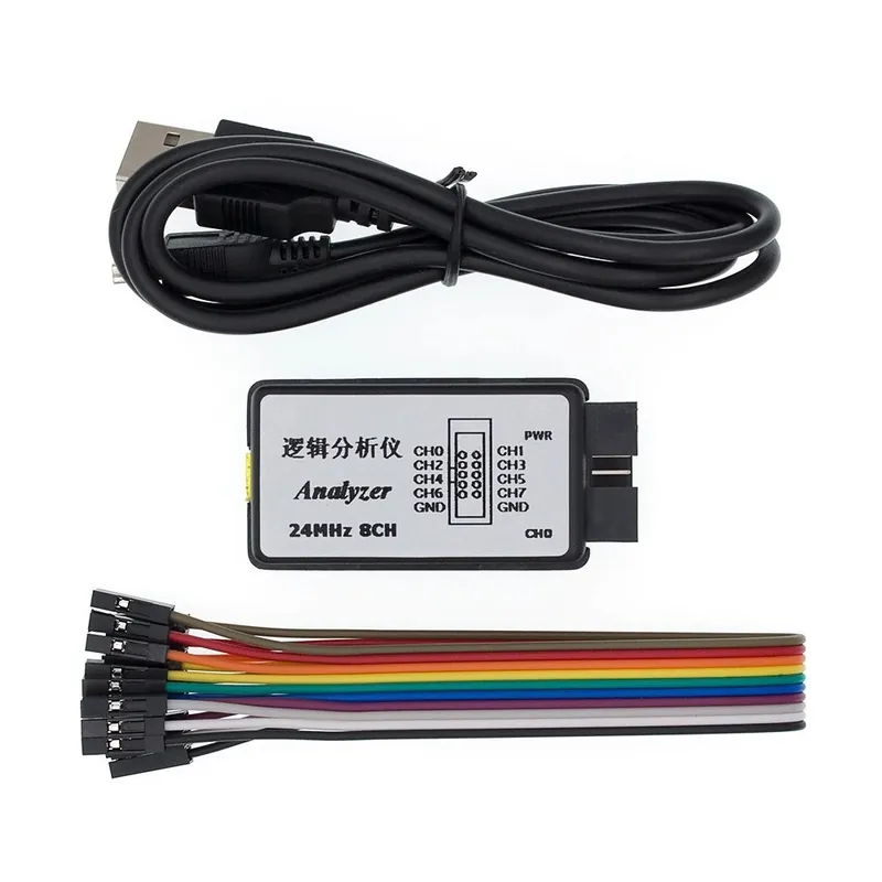 Olcsóbb Szín: Zöld Jade - USB Logic SCM 24MHz 8 csatornás 24M/másodperces logikai elemző hibakereső ARM FPGA Logic Analyzer Logic