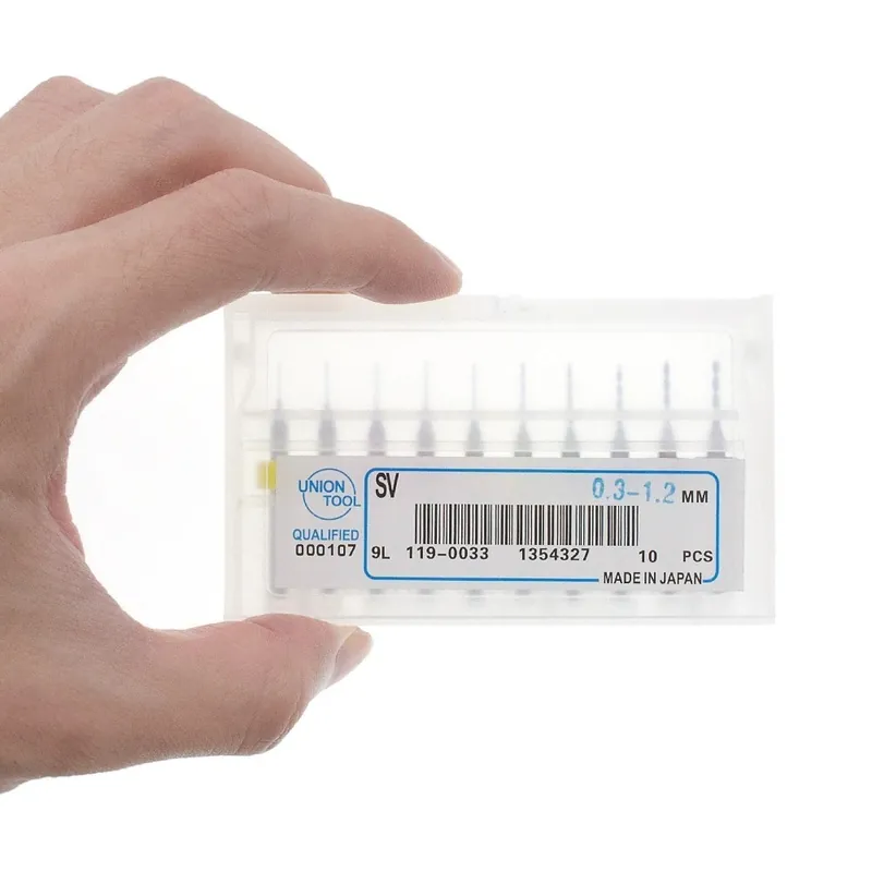 Kedvezmény 10db 0,3–1,2 mm-es PCB minifúró Volfrámacél-karbid fúrónyomtató áramköri laphoz CNC fúrófej