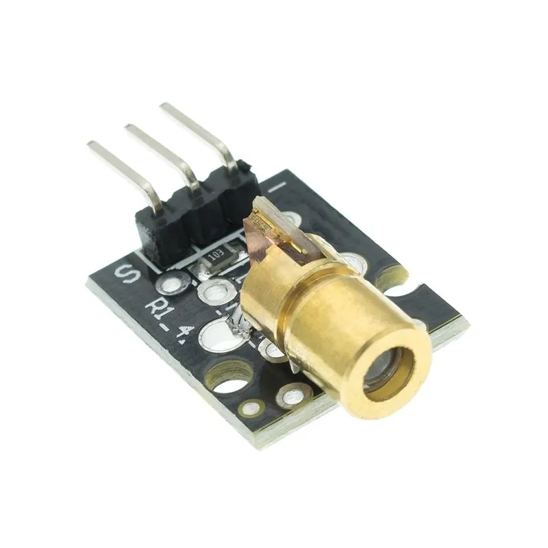 Szín: KY-008 - KY-008 650 nm lézer érzékelő modul 6 mm 5 V 5 mW vörös lézerpont dióda réz fej Ingyenes szállítás