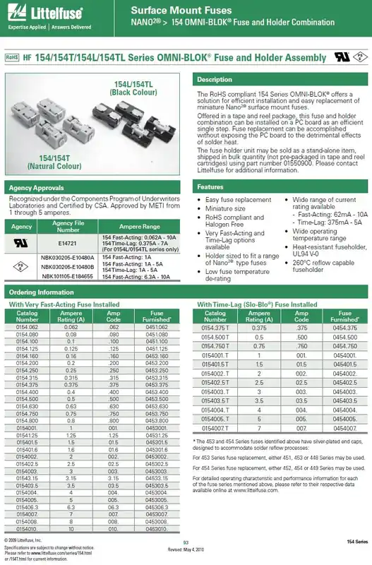 Exkluzív ajánlat SMD olvadó biztosíték Block 10A 9,73x5,03mm