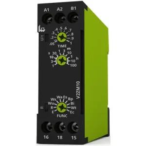 Árengedmény Sorolható időrelé 10-funkciós 0,05s–100h 1-v 12-240V50Hz 12-240VDC V2ZM10 Tele-Haase