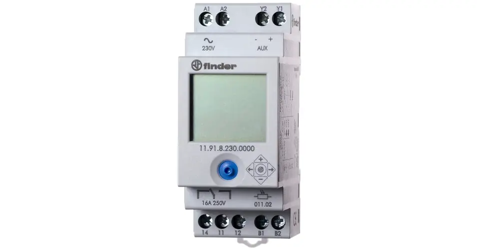 Sorolható alkonykapcsoló érzékelővel 230V 50-60Hz 1-150lx 2000W/izzó 2M 11.91.8.230.0000 FINDER Prémium