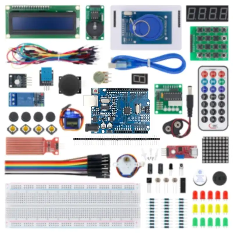 Újdonság Legfrissebb RFID kezdőkészlet az Arduino UNO R3 továbbfejlesztett verziójú Learning Suite kiskereskedelmi dobozos