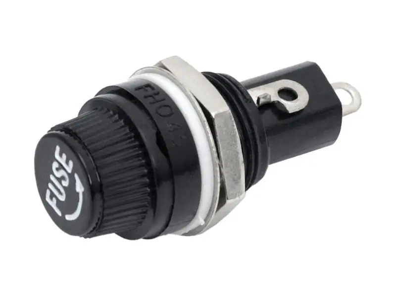 Népszerű Biztosíték tartó 5x20mm Csavaros 250V 10A