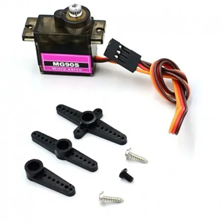 Biztonságos fizetés 100db MG90S Metal gear Digital 9g Servo Rc Helicopter MG90 9G repülőgépes autóhoz