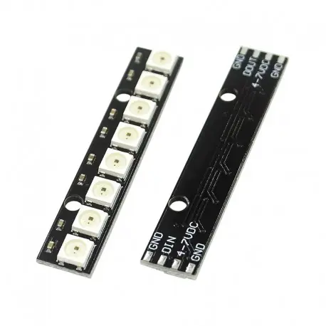 8 csatornás WS2812 5050 RGB LED-es lámpák, beépített színes színű fejlesztő tábla Szuper akció