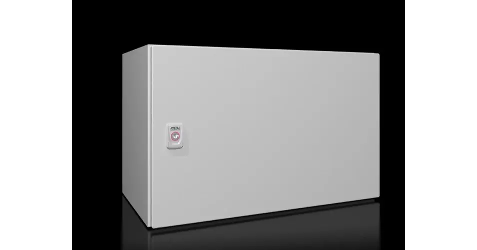 Végkiárusítás Szekrény fali teli ajtós acél szerelőlappal 380mmx 600mmx 350mm IP66 AX 1339.000 Rittal