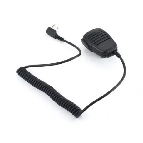Gyors szállítás Fekete szín - 2 tűs walkie talkie mikrofon hangszóró Baofeng UV-5R BF-888S Kenwood Wouxun Puxing Midland