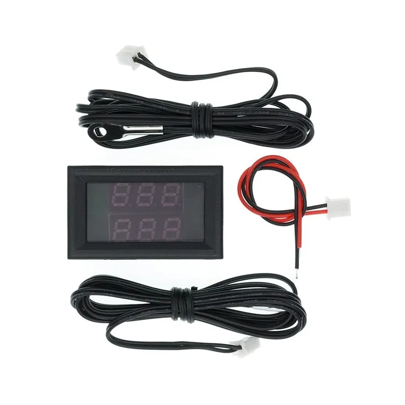 piros zöld - 4-28V 3 bites precíziós LED digitális hőmérséklet-szabályozó termosztát hűtőfűtéses hőszabályozó Újdonság