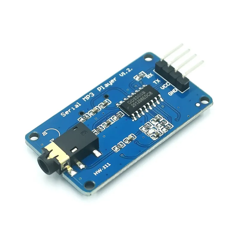 YX6300 YX5300 UART vezérlő soros modul MP3 zenelejátszó modul Arduino / AVR / ARM / PIC CF Expressz kézbesítés