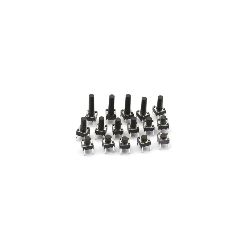 Legkelendőbb 6X6X5mm - 1000db 4pin 6 * 6 Micro Tact nyomógombos kapcsolók DIP 6x6x4.3 / 5/8/10/12/15 MM 4,3mm 5mm 8mm 10mm 12mm 15mm
