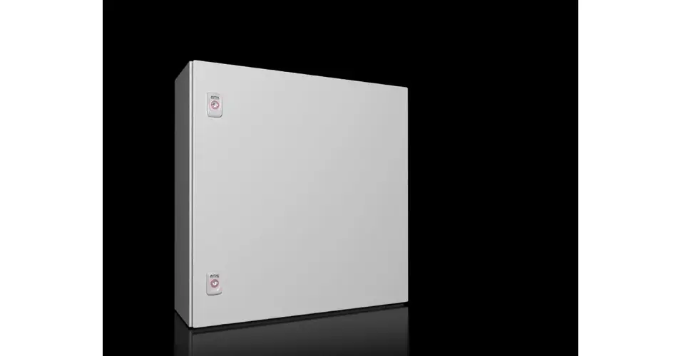 Szekrény fali teli ajtós acél szerelőlappal 600mmx 600mmx 210mm IP66 AX 1060.000 Rittal Csak ma