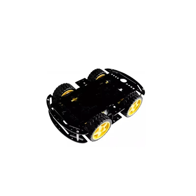 Fekete - Intelligens autó alváz / 4WD / 4 kerék meghajtó erő időrendi / Qiangci, motor / öv a kódlemez Újdonság