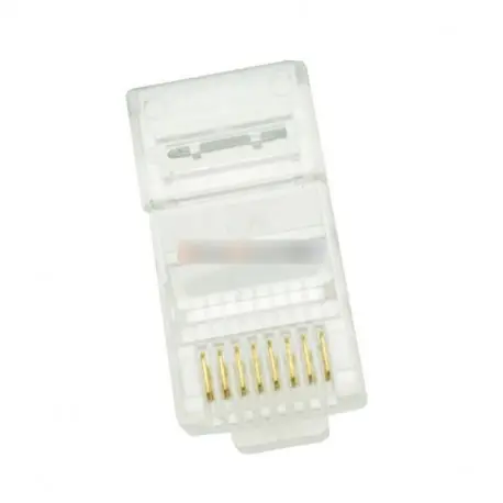 10/20 Internet arany bevonatú kábel RJ45 moduláris csatlakozó Adapter 8P8C CAT5E Akció