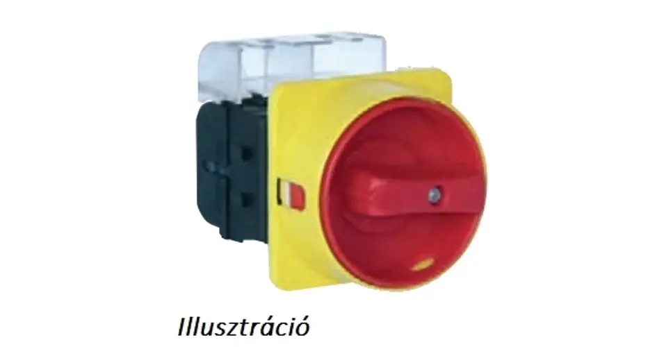 Végkiárusítás Szakaszoló fő- és vészkapcsoló 63A 3P 22kW/400VAC-3 beépíthető fix piros ML2-063-E-1850-HS MERZ