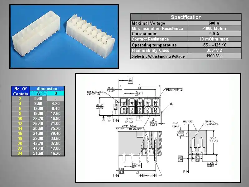 Újdonság Kétsoros csatlakozó ház 180° PCB 10p. 2x5 RM-4.2