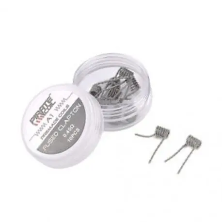 Fused Clapton 0.45Î © 10PCS SS316L rozsdamentes acél RDA vezetékes előregyártott spirálok Flap Vape tekercsek Clapton Kedvezmény