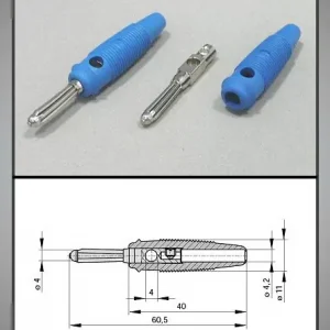 4mm banándugó kék csavaros 60V/16A Kihagyhatatlan ajánlat