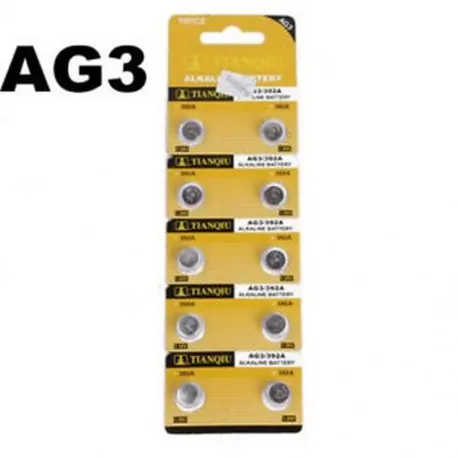 Exkluzív ajánlat 10PCS AG3 LR41 392 SR41 192 1.5V alkáli gomb érme cellák Erős óra akkumulátor