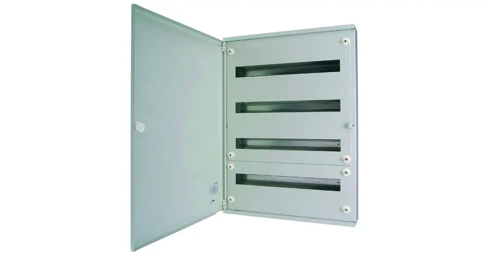 Kiselosztó PE/N-sínnel acél 4x 24M falonkívüli szürke IP30 ajtó BF-O-4/96-G-C EATON Legjobb ár