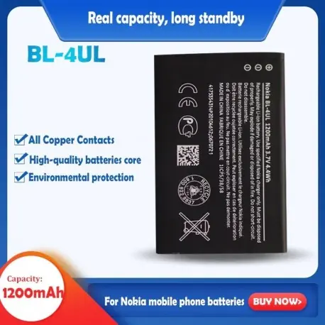 Névleges feszültség: 3,7 V - BL-4UL 3,7 V 1200 mAh Li-ion polimer akkumulátor Nokia mobiltelefonhoz Asha 225 Asha225 RM-1011 Olcsóbb