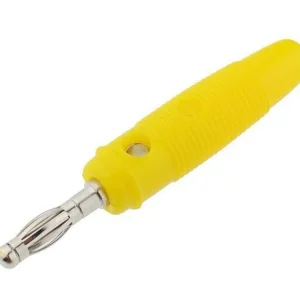 4mm banándugó sárga csavaros 60V/10A Expressz szállítás