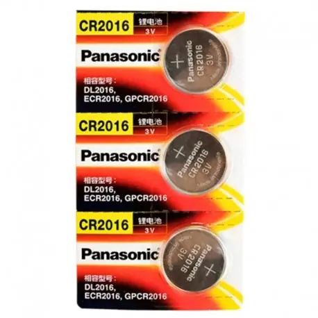 Biztonságos fizetés 100db-os vadonatúj akkumulátor a PANASONIC cr2016 3v gombos cellás érmeelemekhez az órás számítógép cr 2016-hoz