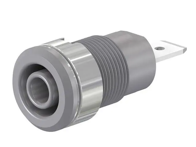 SLB4-F/N-X biztonsági banánhüvely 4mm szürke 1000V 24A Szuper akció