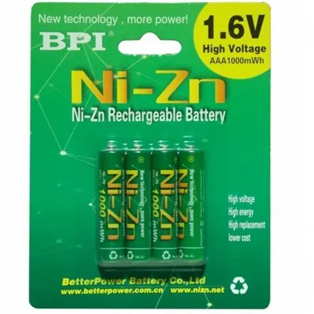 Szuper akció 4 db / tétel 1,6v aaa 1000mAh újratölthető akkumulátor nizn Ni-Zn aaa 1,5v újratölthető akkumulátor Nagy