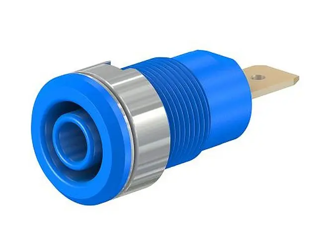 Vedd meg online SLB4-F6,3 biztonsági banánhüvely 4mm aranyozott kék 1000V 32A