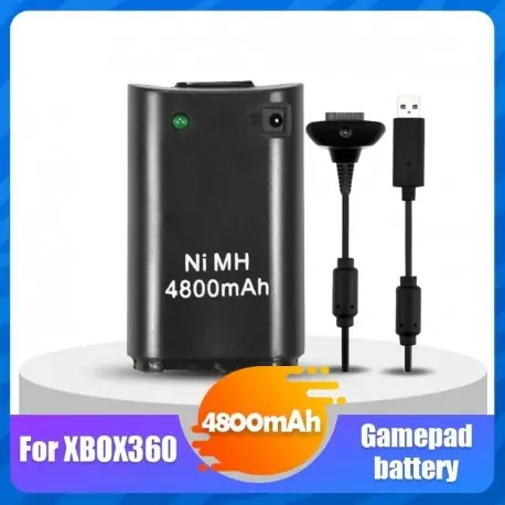 Legjobb ár 1db 4800mAh újratölthető akkumulátorcsomag 1db USB töltőkábel az XBOX 360 vezeték nélküli vezérlő