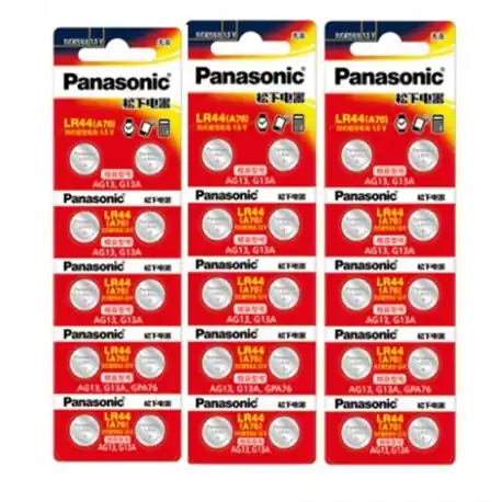 Outlet 30db PANASONIC LR44 A76 AG13 0 Hg SR1154 357 LR 44 1.5V cellás akkumulátorok Számológéphez 0 Hg