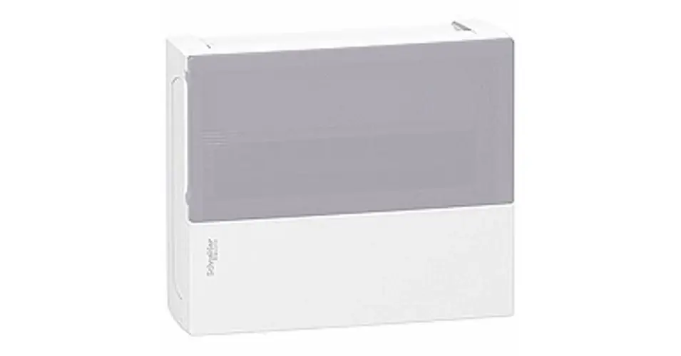 Kiselosztó PE/N-sínnel műanyag 1x 12M falonkívüli fehér IP40 átlátszó ajtó Mini Pragma Schneider Csak ma