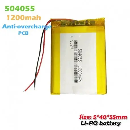 2db - 504055 3,7 V 1200 mAh lítium polimer újratölthető akkumulátor MP3 MP4 MP5 DVR GPS navigátor játékhoz Power Bank Szuper ajánlat