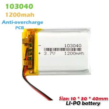 Különleges ajánlat 1 DB - 103040 3,7 V 1200 mAh lítium polimer akkumulátor MP3 MP4 GPS PSP PAD LED DVD Light Selfie Stick Power bank