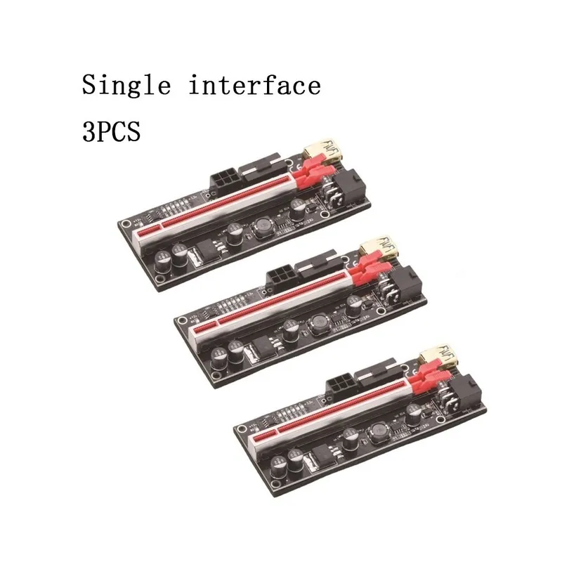 Szín: 1 interfész 3db - 1db Legújabb VER010S USB 3.0 PCI-E Riser VER010S PLUS Express 16x Extender Riser Adapter Card 3 Gyors szállítás