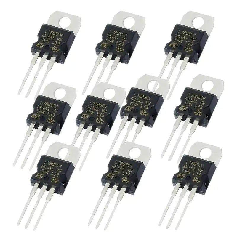 Legjobb ár 10 db - 10db/tétel IC 7805 Feszültségszabályozó L7805 Lineáris Pozitív Fix 1 Kimenet 5V 1.5A Új