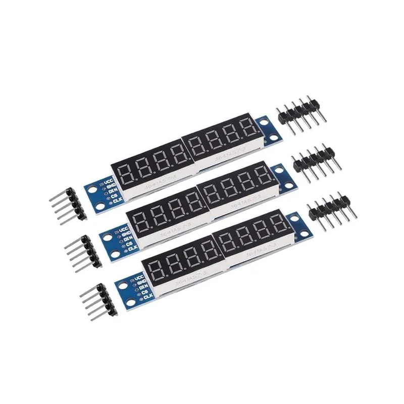 3db/tétel MAX7219 8 bites digitális szegmens cső LED kijelző modul Arduino MCU/51/AVR/STM32/ Raspberry Pi 4 B modellhez Biztonságos vásárlás