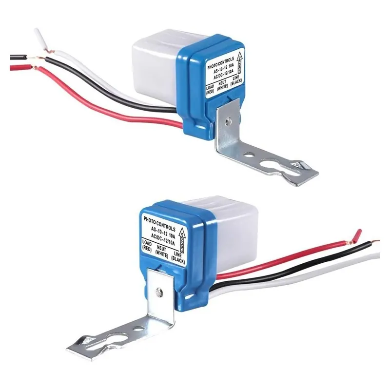 12V - 2 DB AC 110V 220V DC 12V 24V 10A Automatikus automatikus kikapcsolás Fotocella utcai világítás kapcsoló 50-60Hz Bestseller