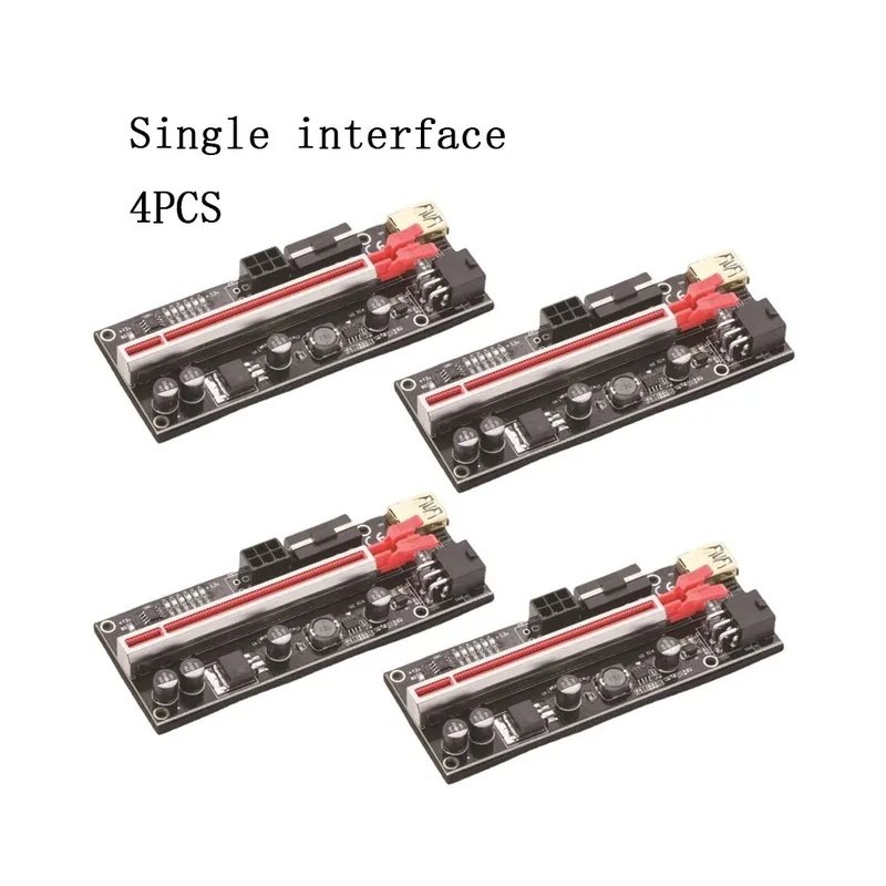 Szín: 1 interfész 4db - 1db Legújabb VER010S USB 3.0 PCI-E Riser VER010S PLUS Express 16x Extender Riser Adapter Card 3 Kedvezmény