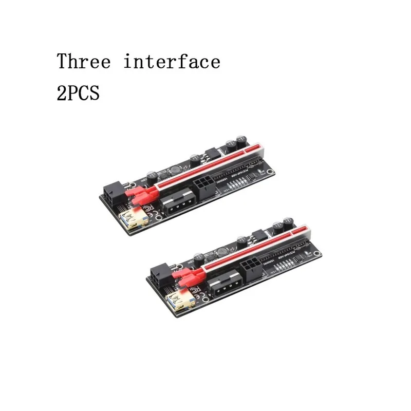 Azonnali szállítás Szín: 3 interfész 2db - 4db Legújabb VER010s Plus USB 3.0 PCI-E Riser VER010s Plus Express 1X 4x 8x 16x Extender Riser