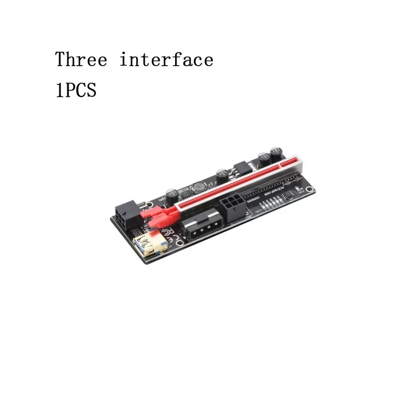 Szín: 3 interfész 1db - 1 DB Riser VER010S USB 3.0 PCI-E Riser VER010S PLUS Express Cable Riser Videokártyához X16 Extender Árcsökkenés